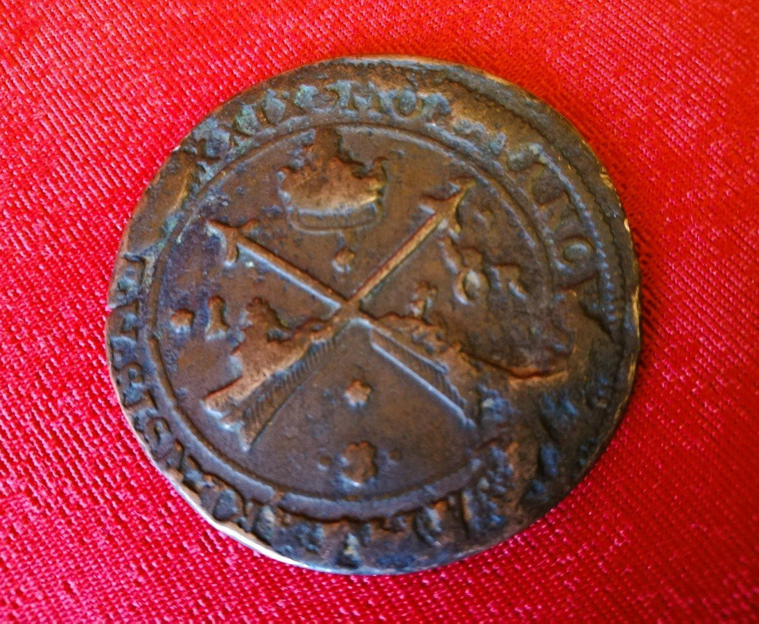 Copper Coin Of Christina Of Sweden  -photo-2