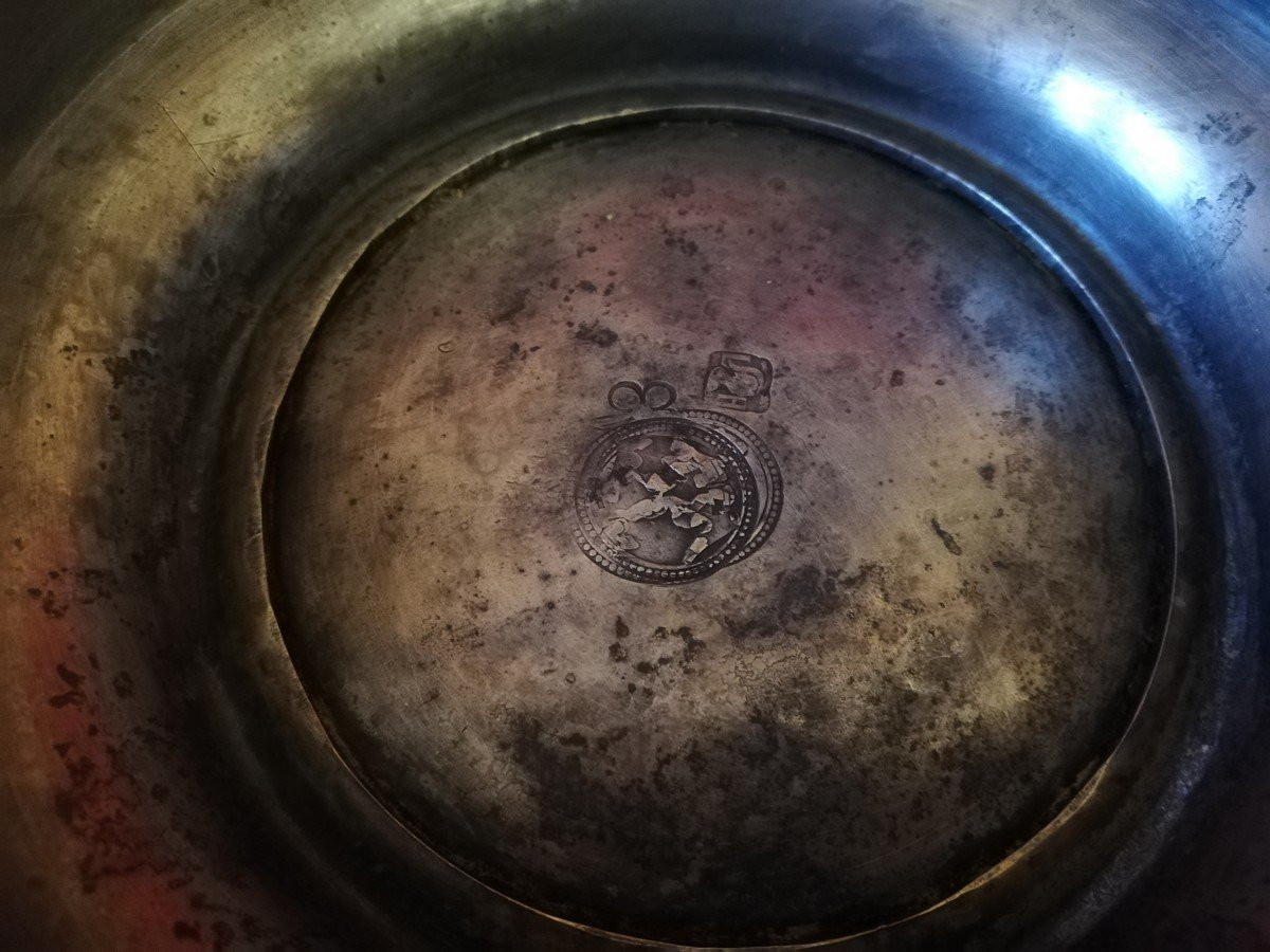 Soupière poinçonnée en étain -photo-4