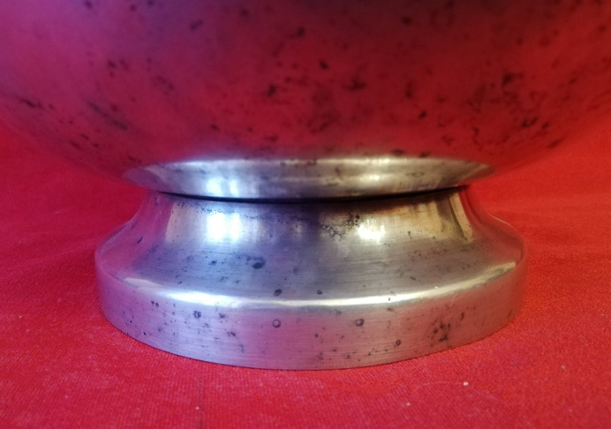 Soupière poinçonnée en étain -photo-7