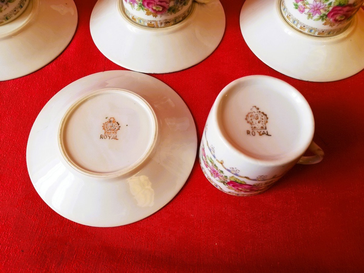 Seven Cups With Their Porcelain Saucers -photo-4