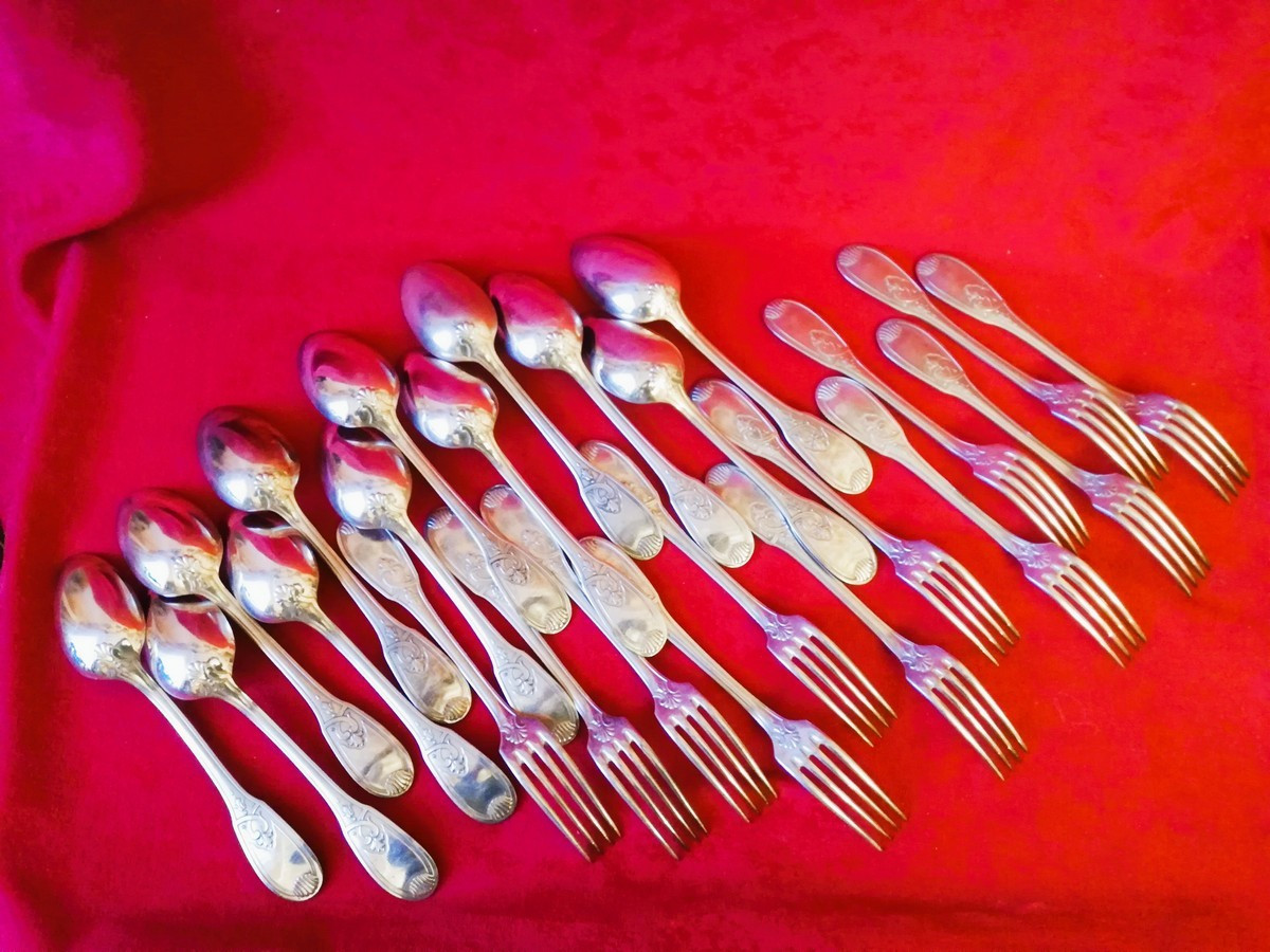 Twenty-four Silver-plated Place Settings 