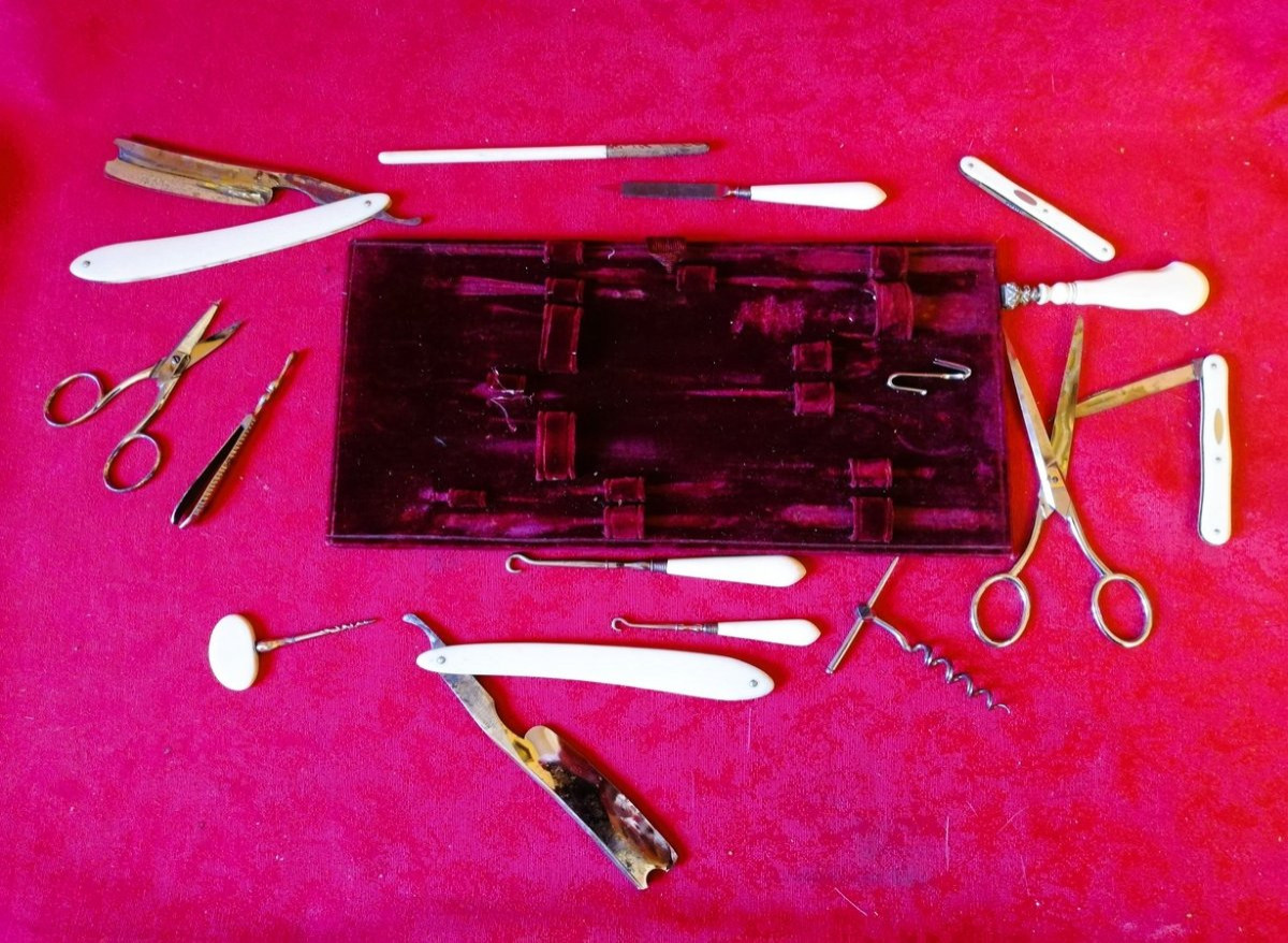 Coffret nécessaire de voyage époque Napoléon III-photo-5