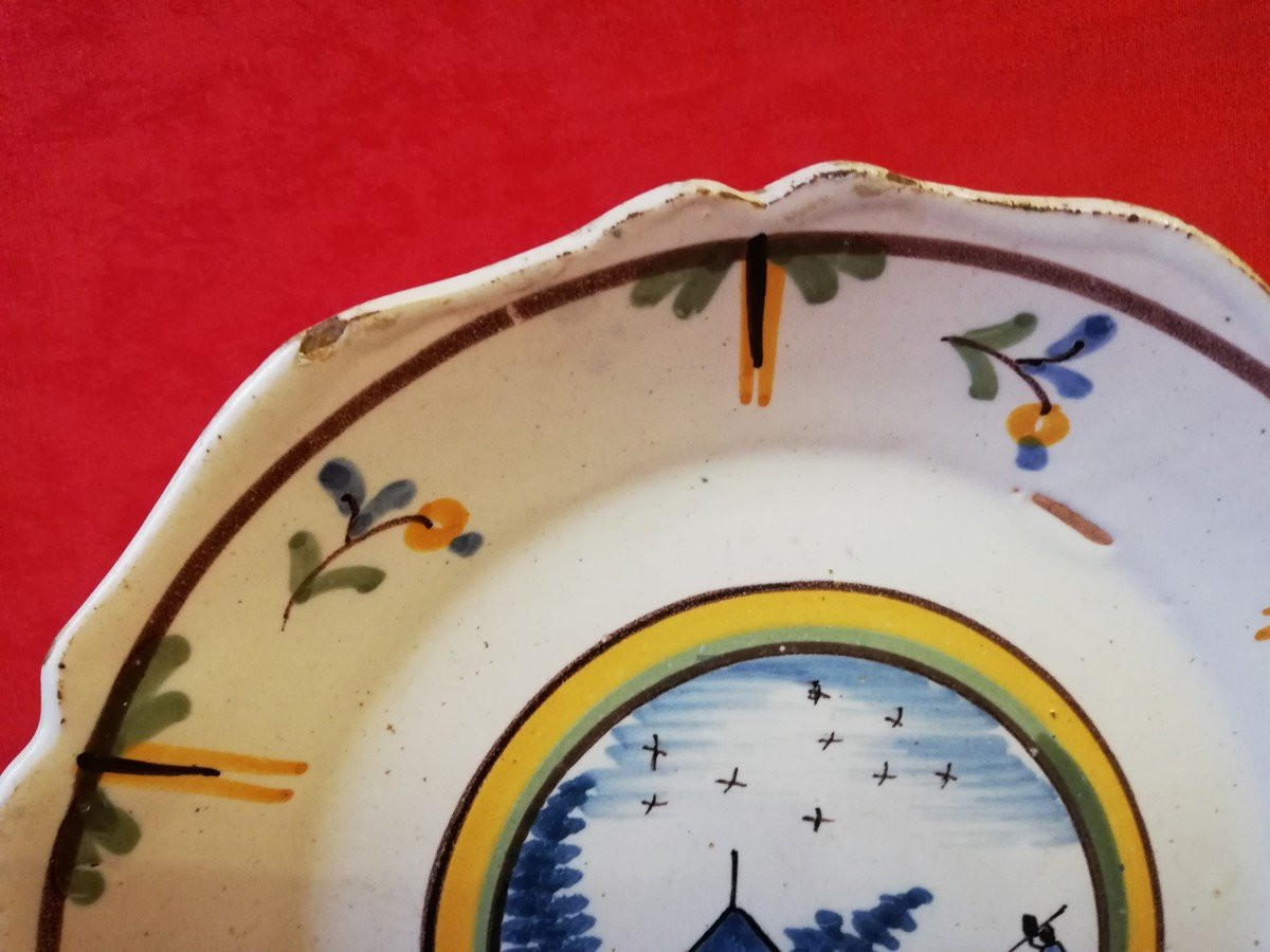 Assiette Nevers 18ème siècle -photo-3