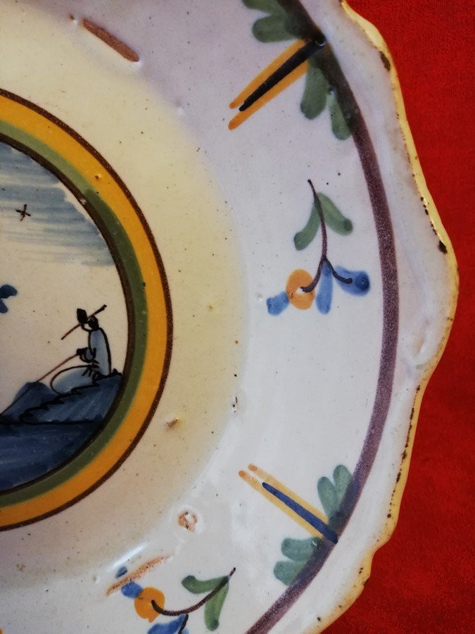 Assiette Nevers 18ème siècle -photo-4