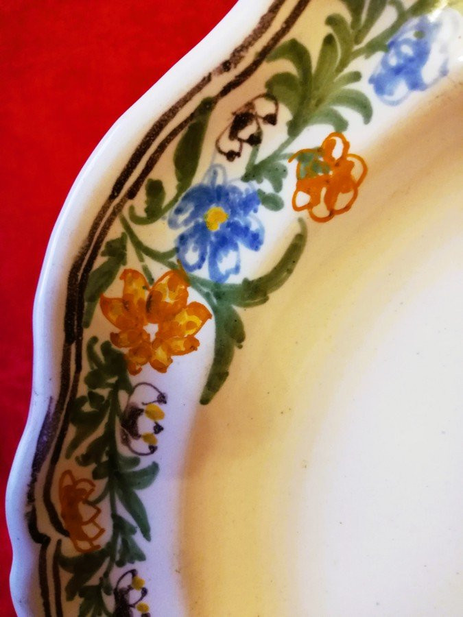 Assiette en faïence de Moulins 18ème siècle -photo-4