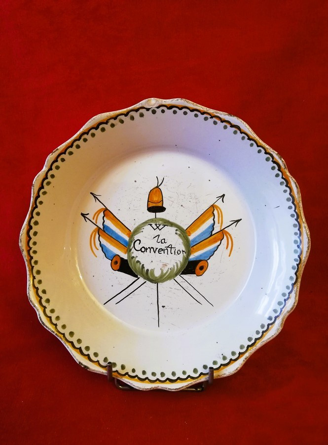 Revolutionary Plate With Convention Flags 