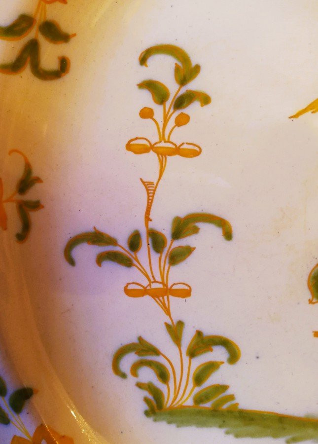 Small Dish From Moustiers With A Grotesque -photo-3