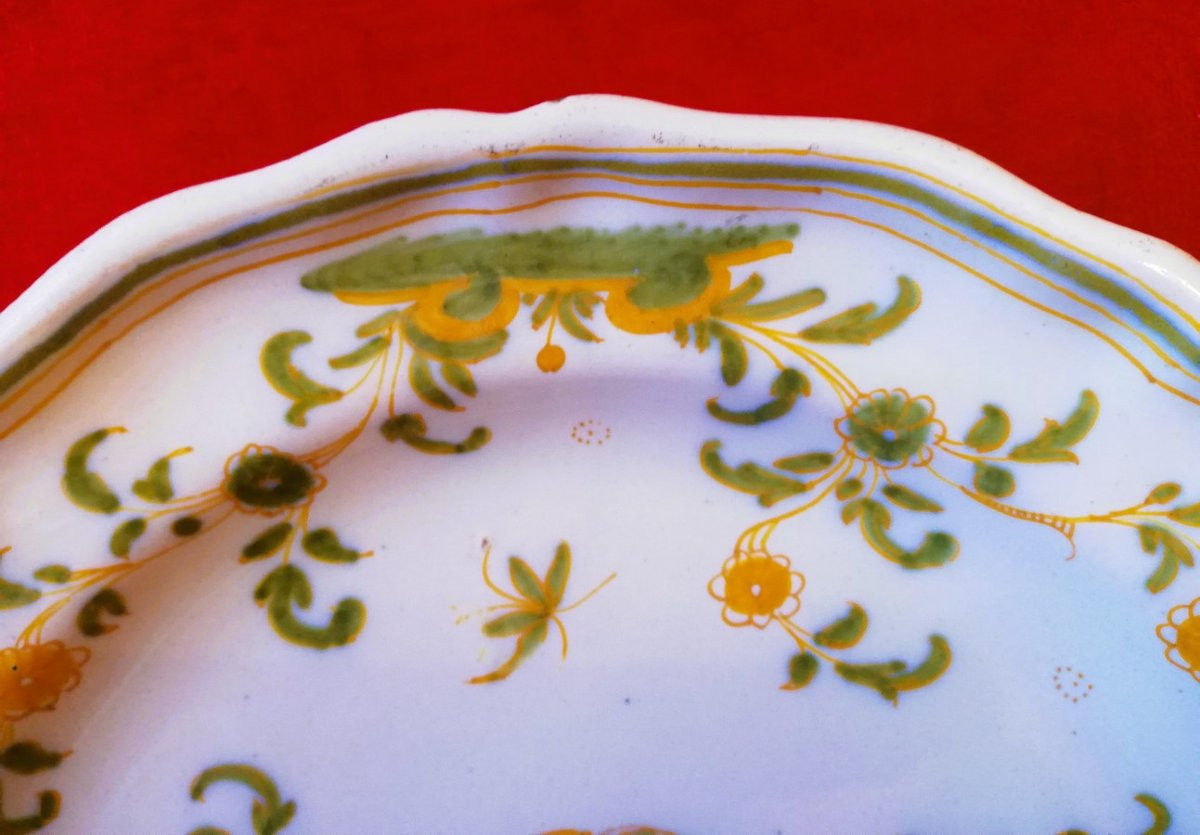 Small Dish From Moustiers With A Grotesque -photo-2