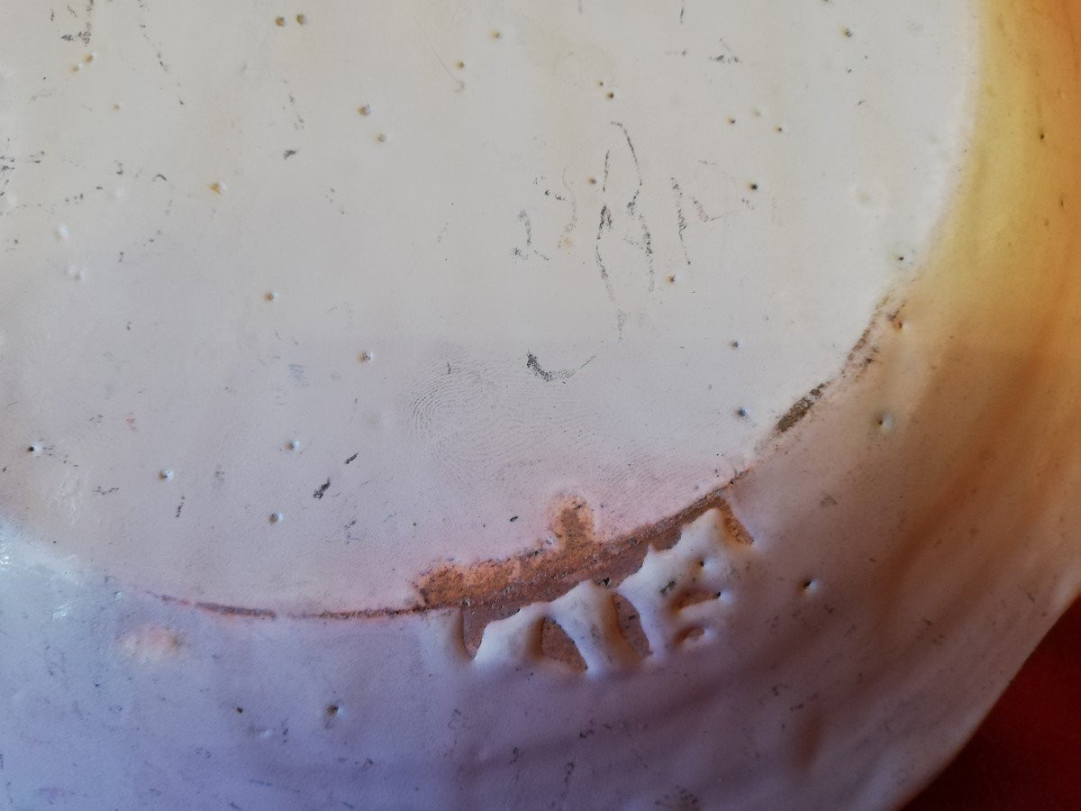 18th-century Nevers Plate With A Rooster -photo-3