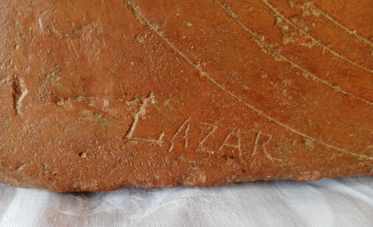 Cadran solaire en terre cuite 19ème siècle -photo-2