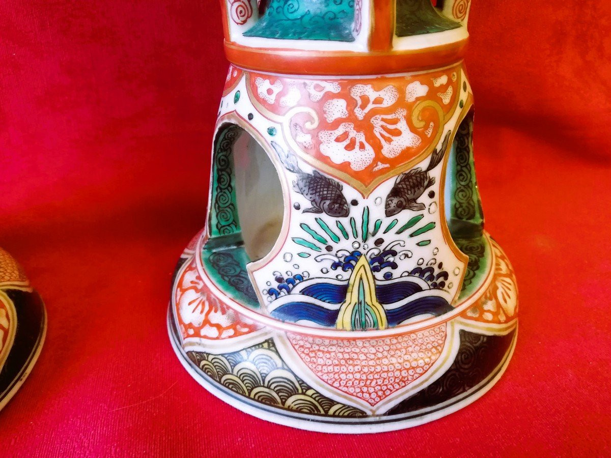 Paire de vases en porcelaine JAPON -photo-2