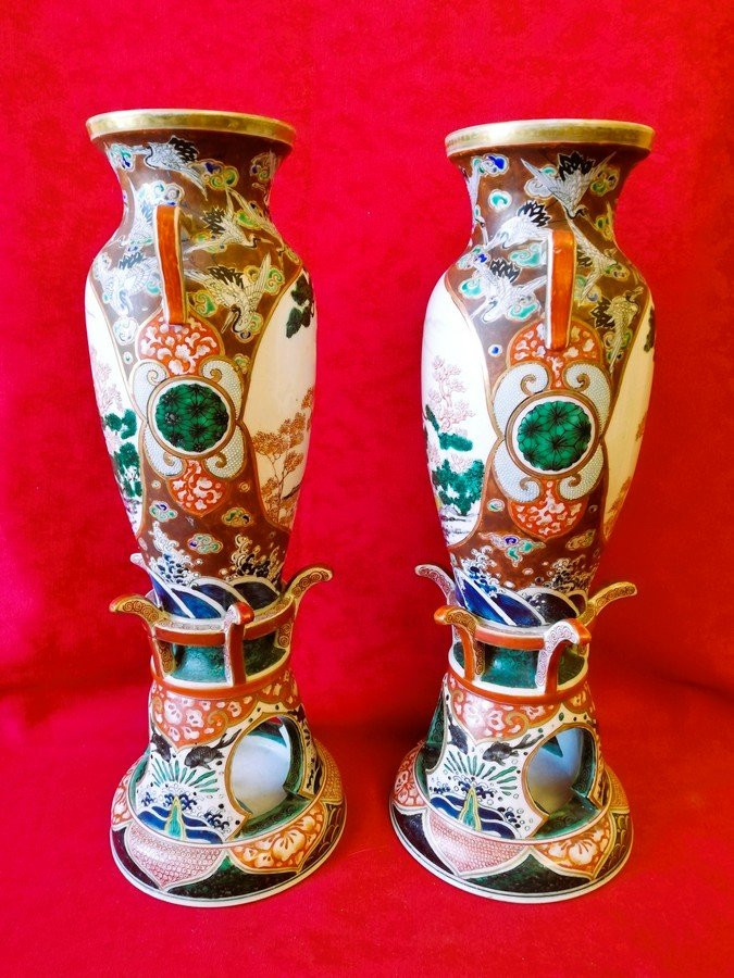 Paire de vases en porcelaine JAPON -photo-5