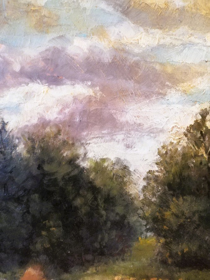 Huile sur toile encadrée -photo-1