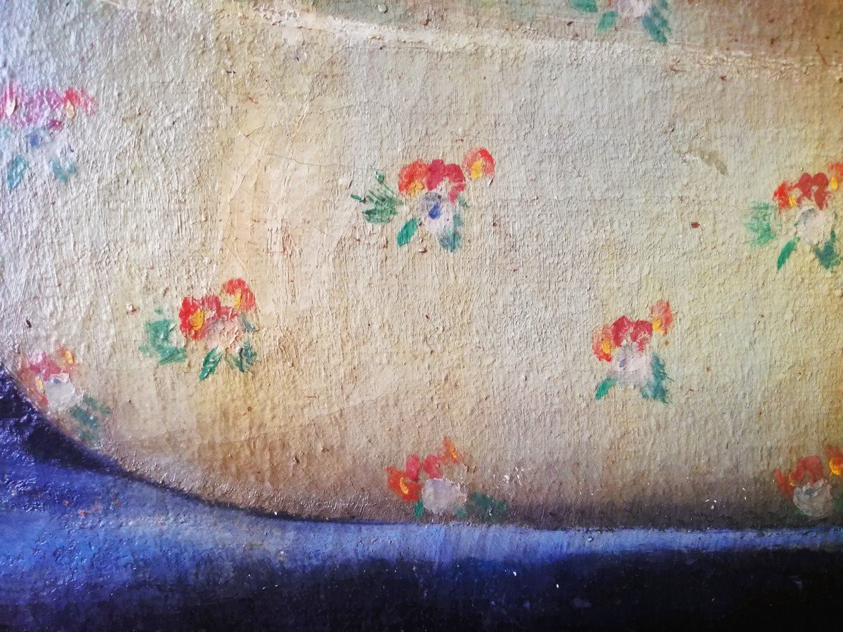 Oil On Canvas Signed-photo-3