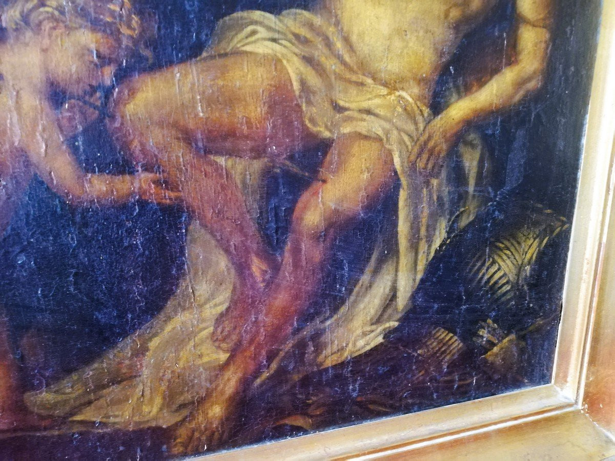Huile sur panneau 17ème siècle -photo-1