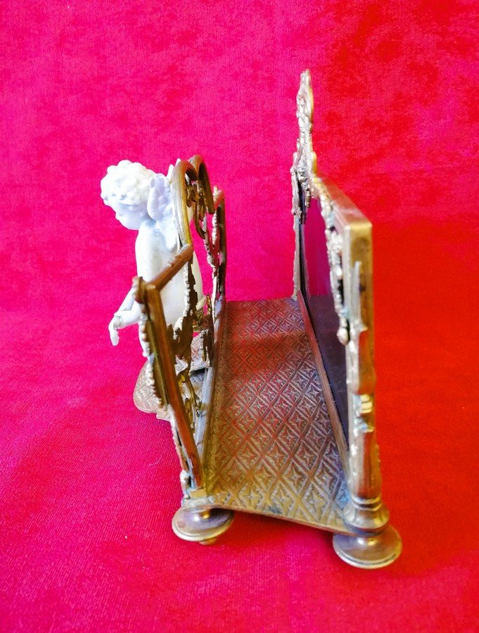 Porte lettres en bronze doré -photo-3