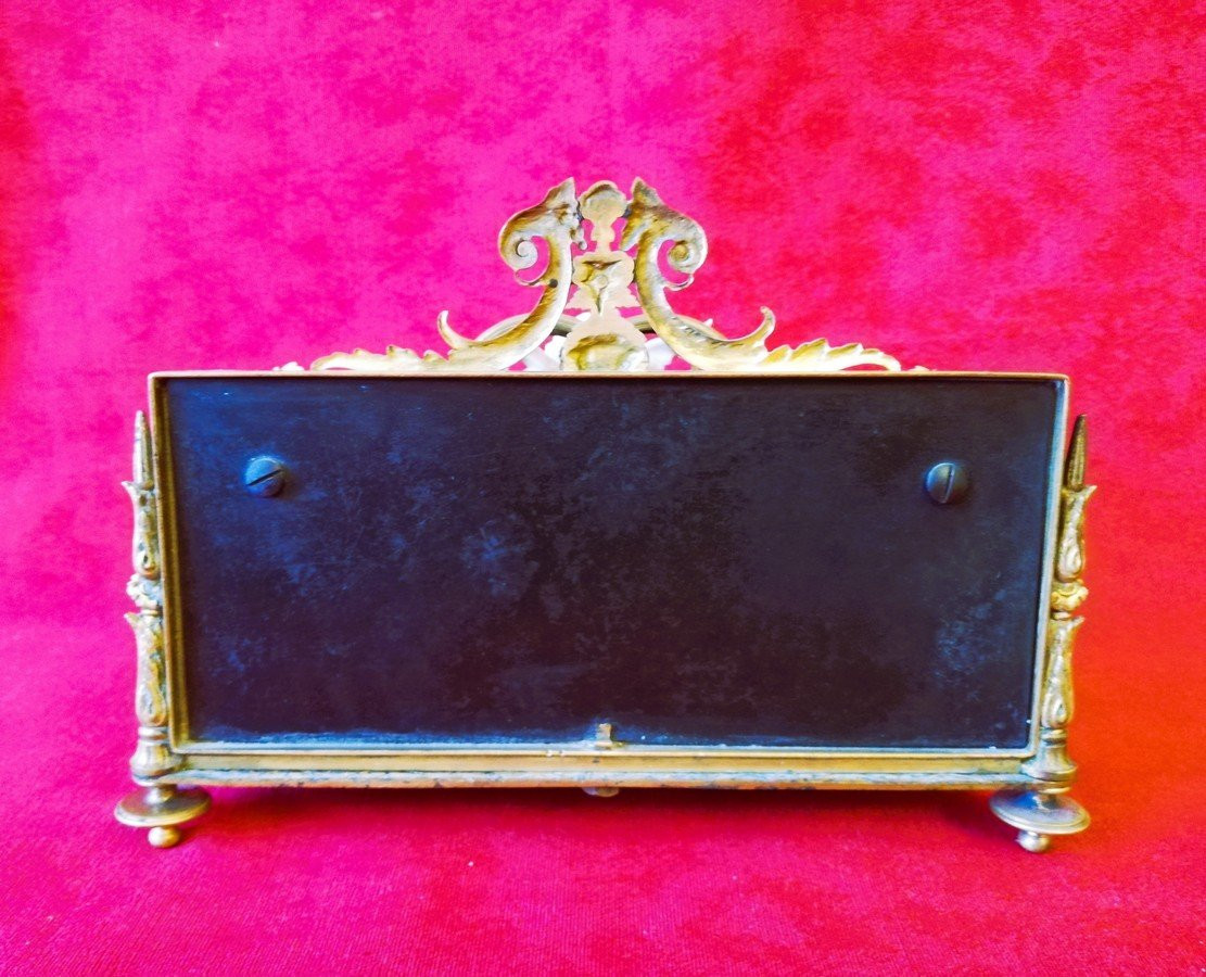 Porte lettres en bronze doré -photo-4