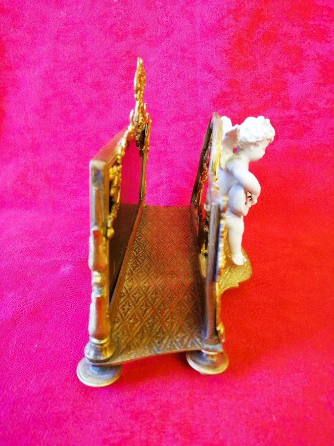 Porte lettres en bronze doré -photo-1