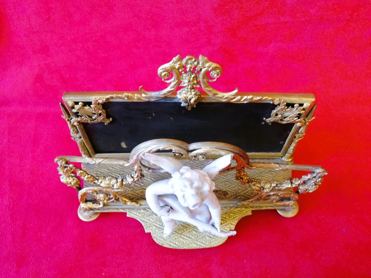 Porte lettres en bronze doré -photo-2