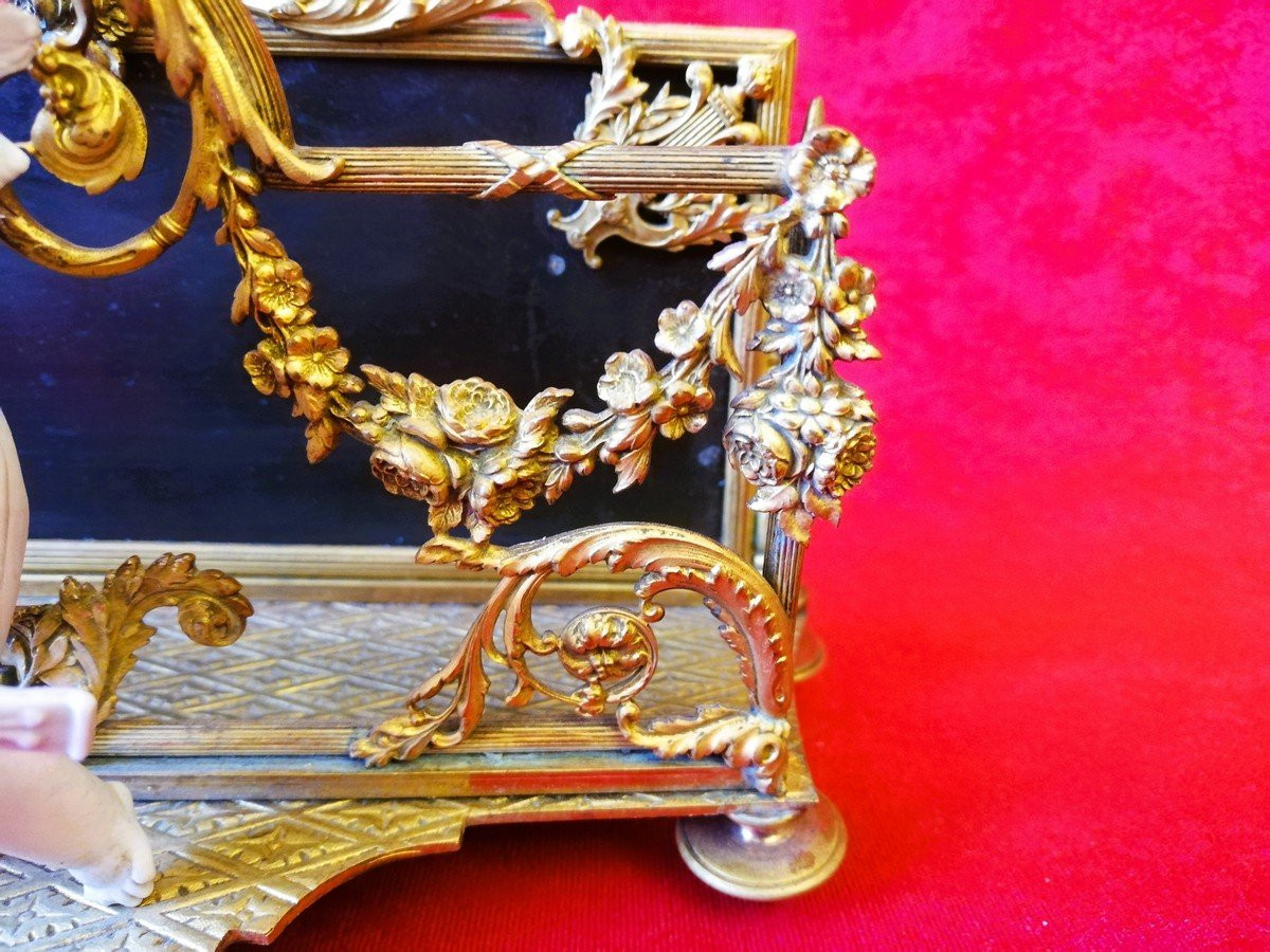 Porte lettres en bronze doré -photo-4