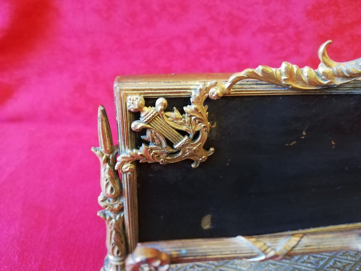 Porte lettres en bronze doré -photo-6