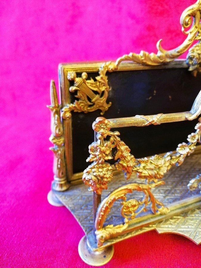 Porte lettres en bronze doré -photo-7