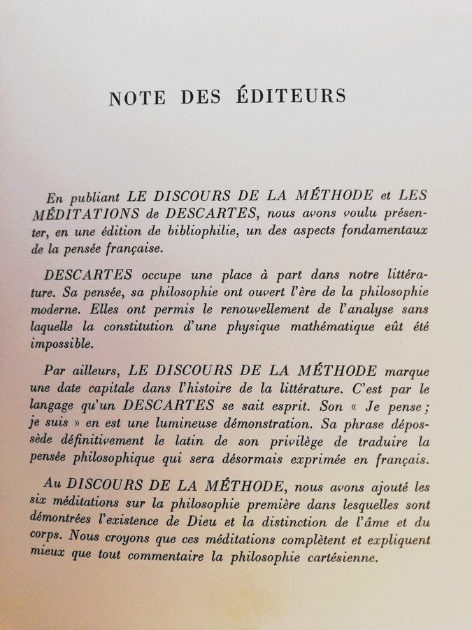 Two Volumes In Slipcases Descartes, Pensees De Pascal.-photo-4