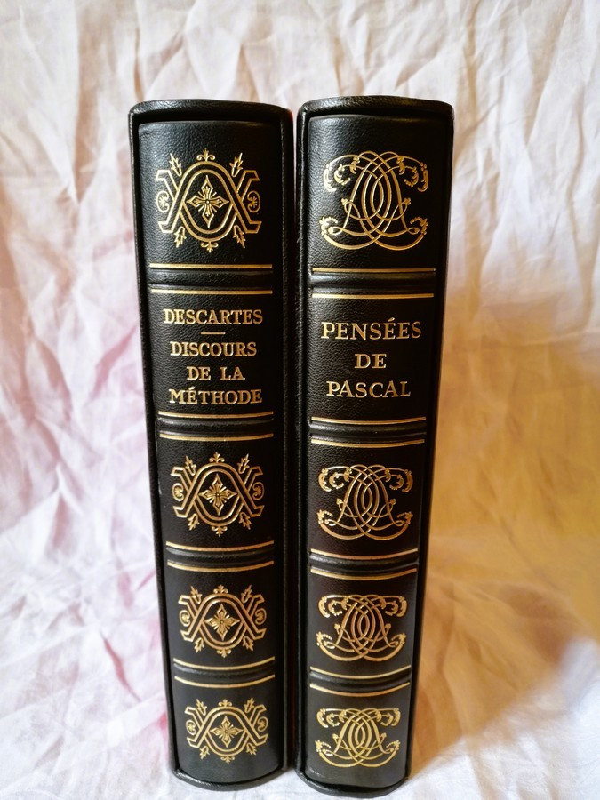 Two Volumes In Slipcases Descartes, Pensees De Pascal.