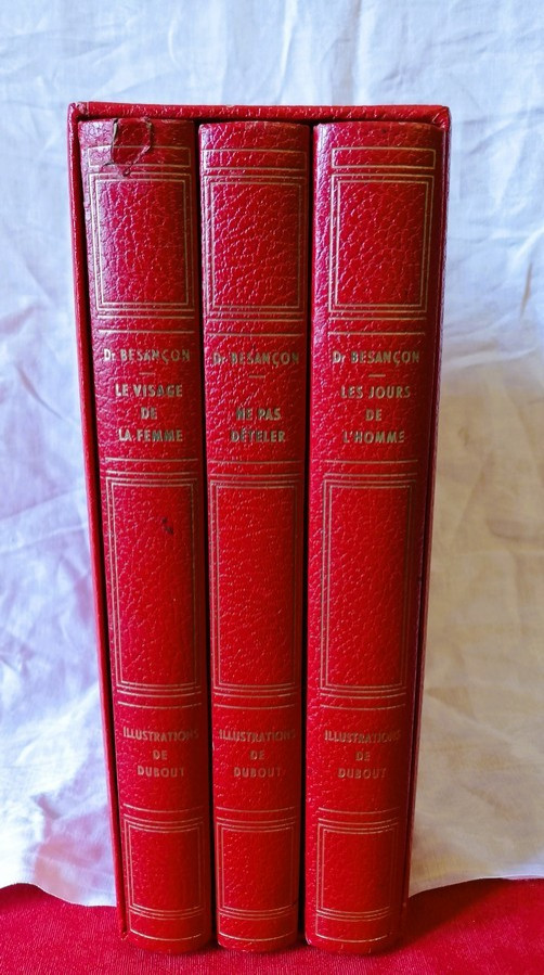 Three Interlocking Books By Docteur Besançon, Illustrated By Dubout