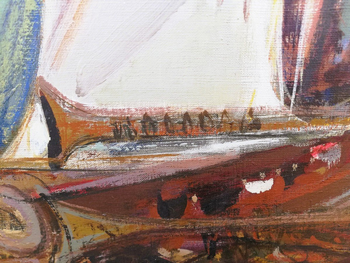 Huile sur toile "les trompettes de Jéricho" -photo-6