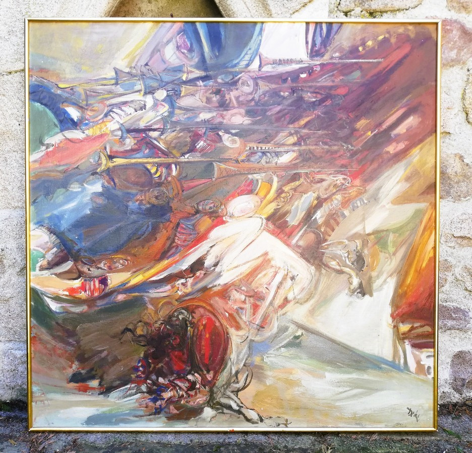 Huile sur toile "les trompettes de Jéricho" 