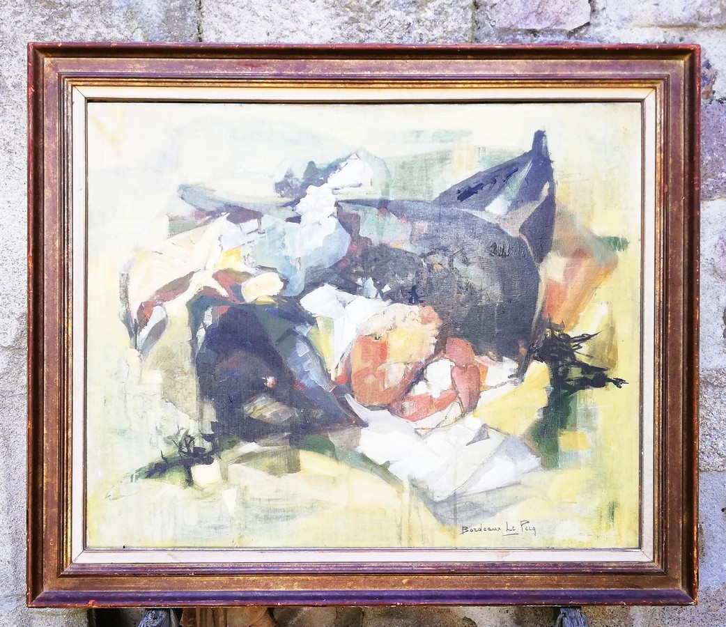 Huile sur toile BORDEAUX le PECQ