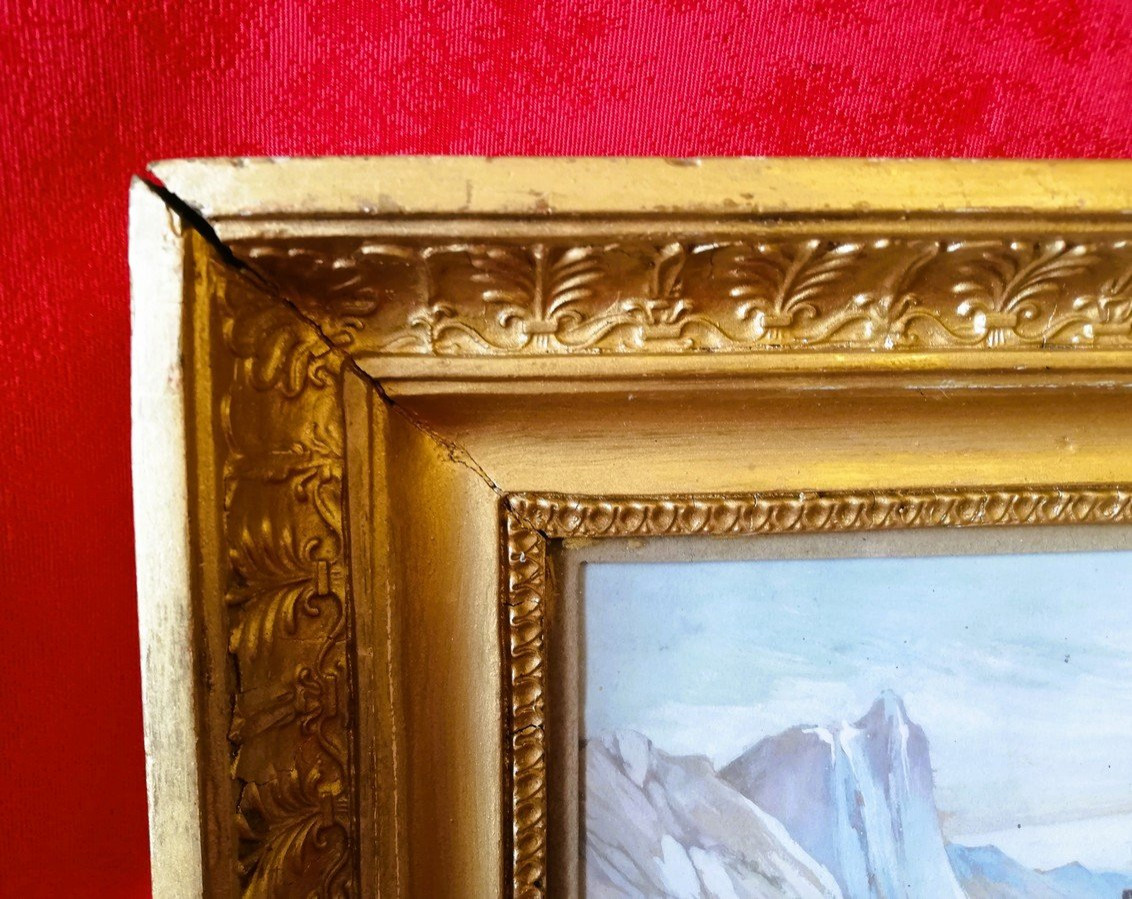 Watercolor Painting Of The Passage Of The Great Saint Bernard-photo-1