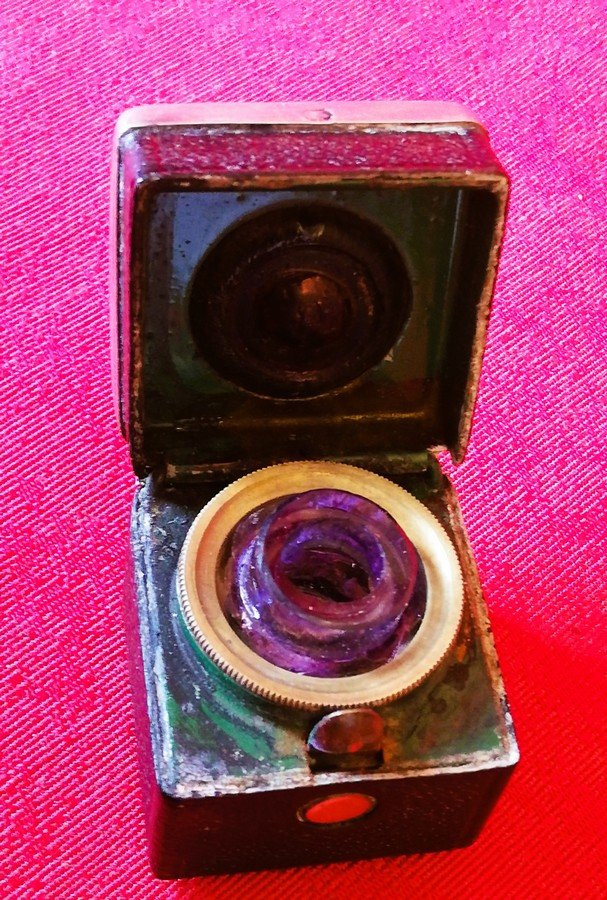 Objet de collection cuir et argent -photo-3