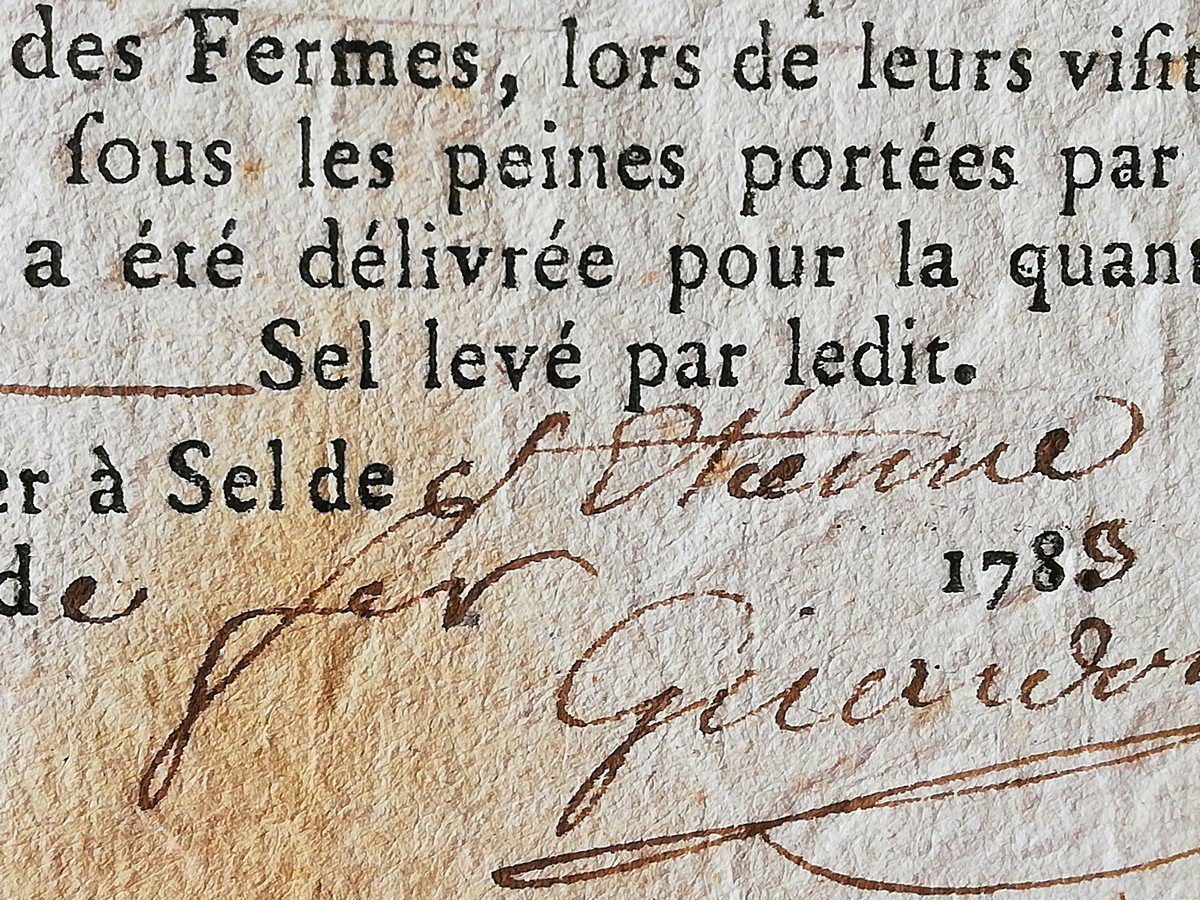Feuille de la gabelle 1789-photo-2
