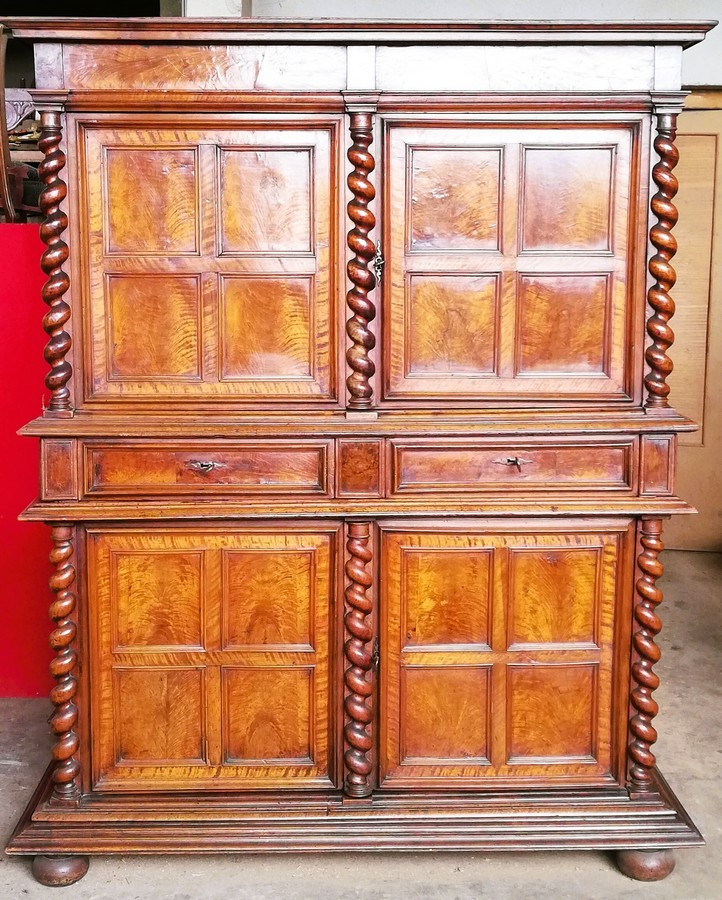 Walnut Four-panel Cabinet