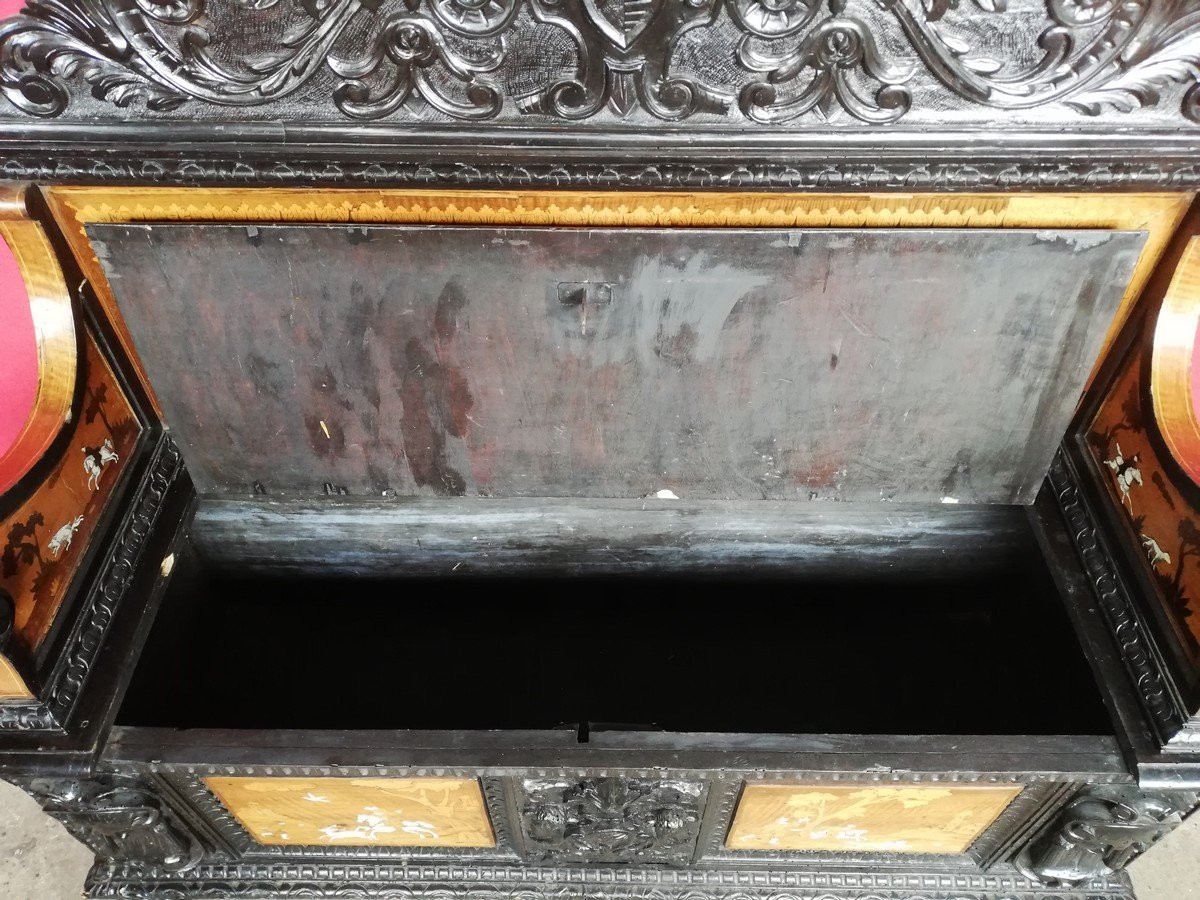 Banc coffre Italie 19ème siècle -photo-8