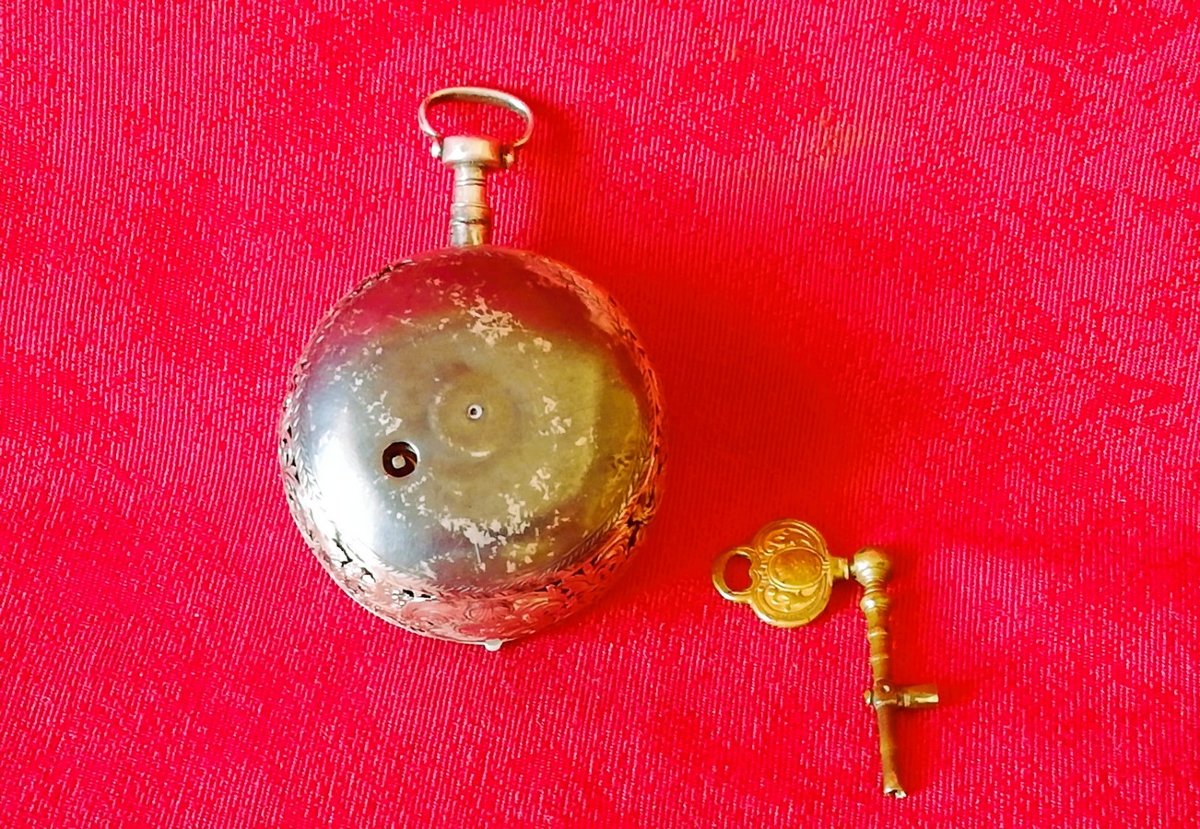 18th Century Onion Watch With Striking Mechanism-photo-4
