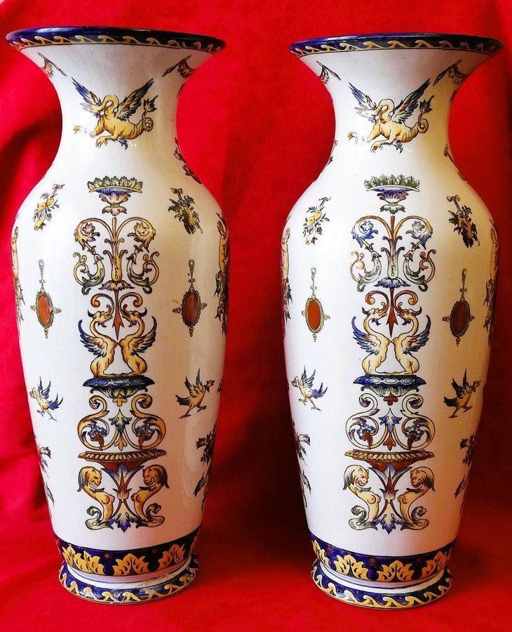 Pair Of Gien Vases-photo-1