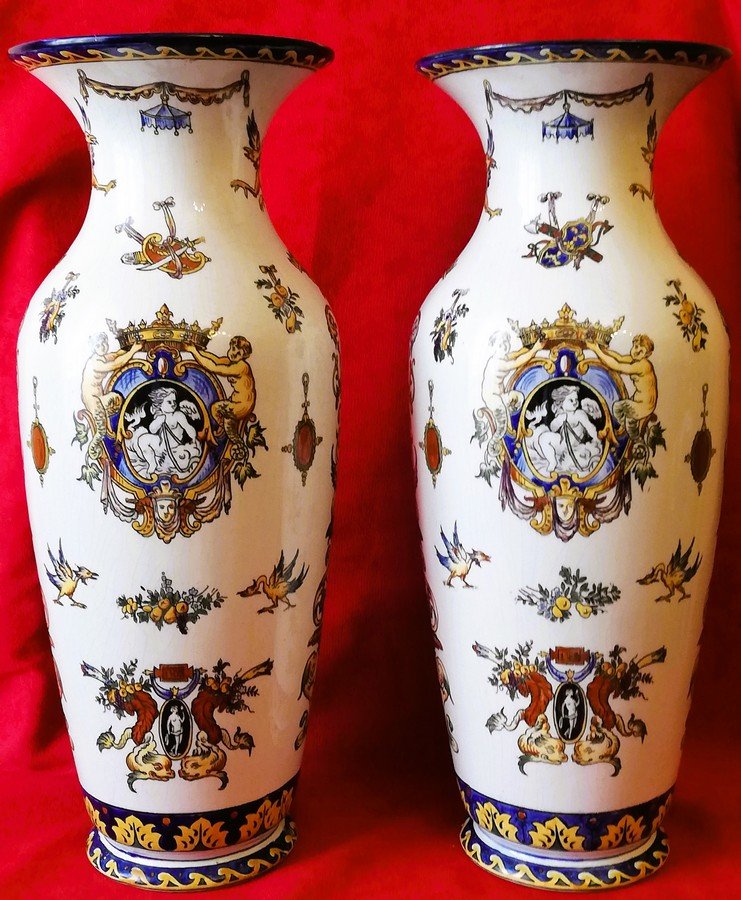 Pair Of Gien Vases-photo-3