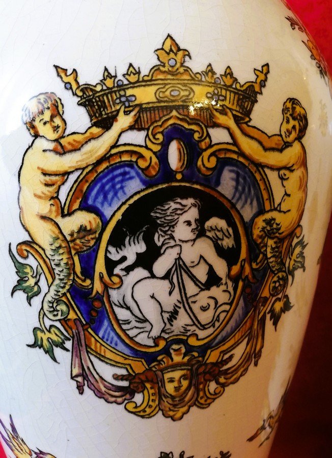 Pair Of Gien Vases-photo-5
