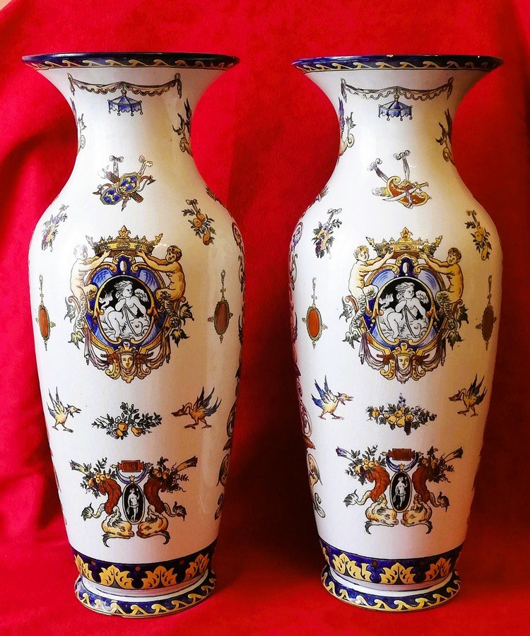 Pair Of Gien Vases