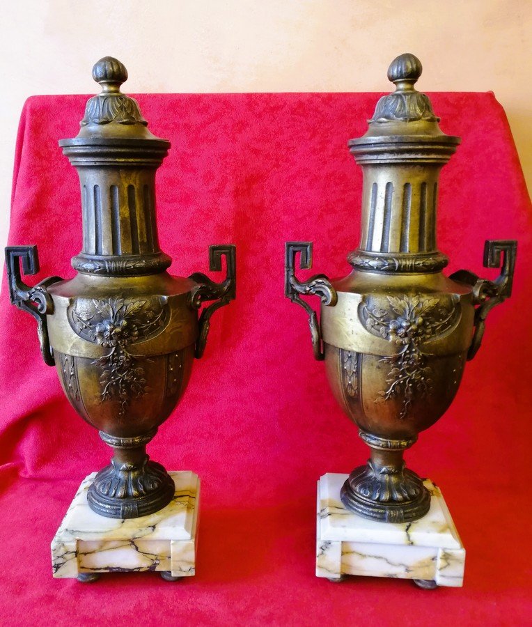Important Regule Mantel Set Signed Thomas Cartier-photo-4