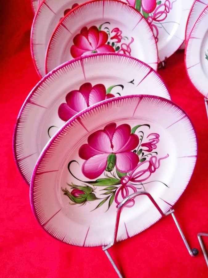 14 19th-century Earthenware Plates From Les Islettes -photo-4