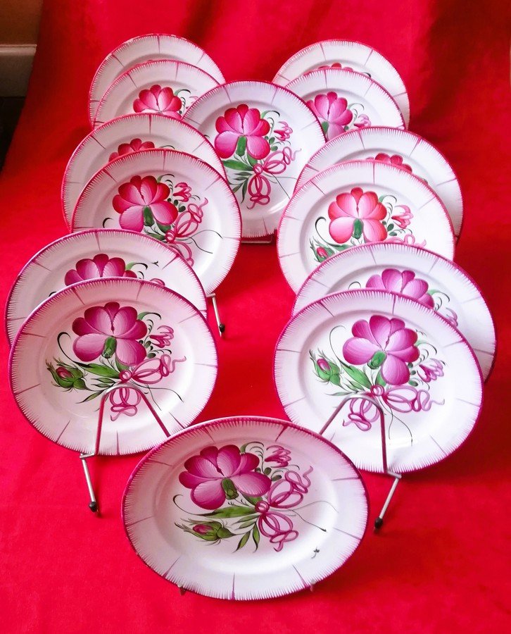 14 19th-century Earthenware Plates From Les Islettes 