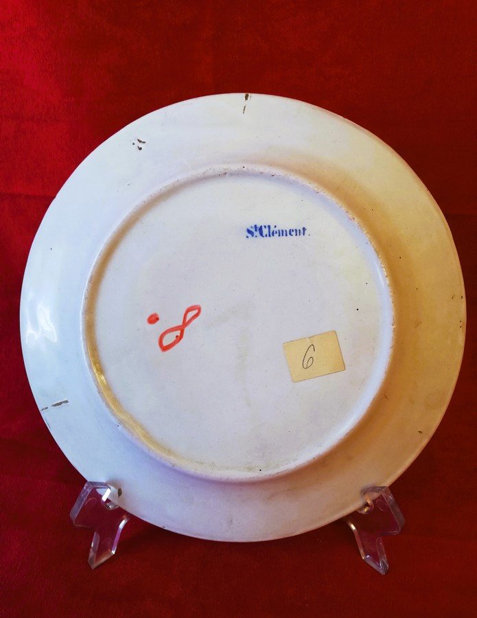 Suite de six assiettes en faïence de l'Est de la France-photo-4