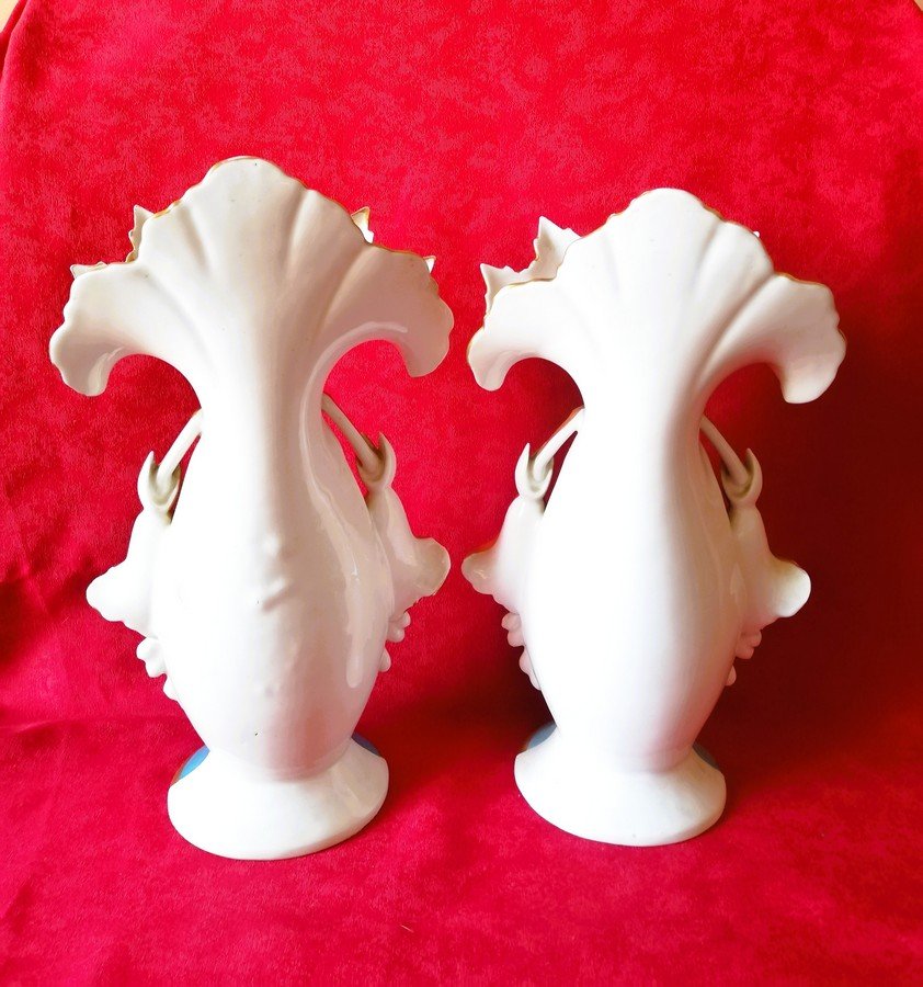 Paire de vases en porcelaine de Paris -photo-6