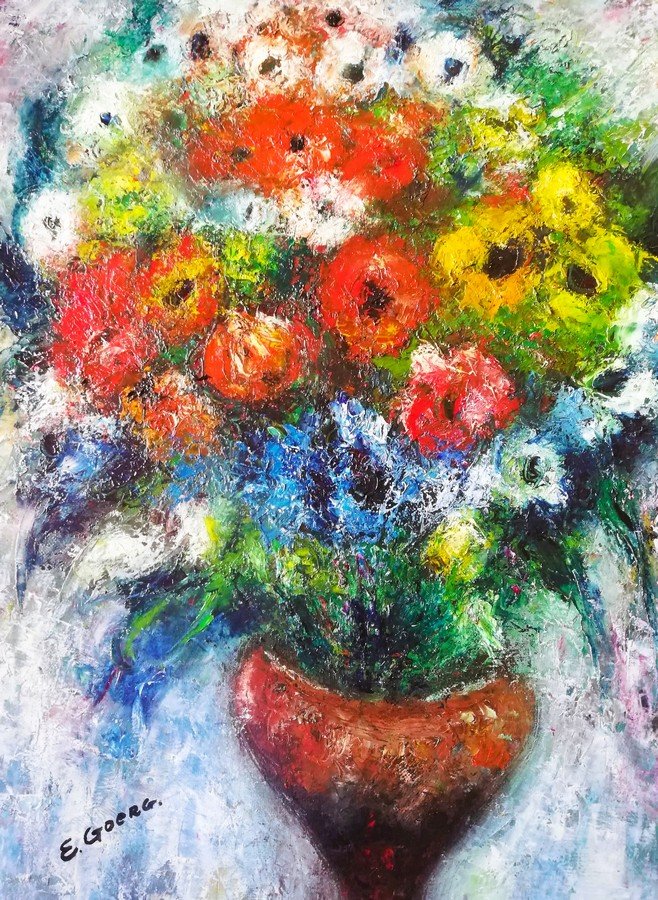 Tableau huile sur toile de E. GOERG -photo-1