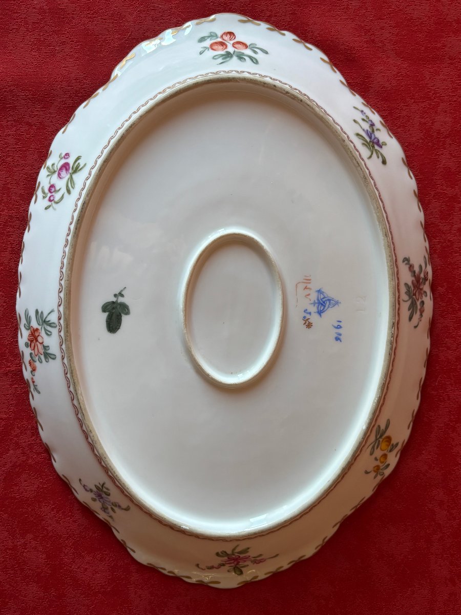 Plat en faïence de forme oblongue 1900-photo-3
