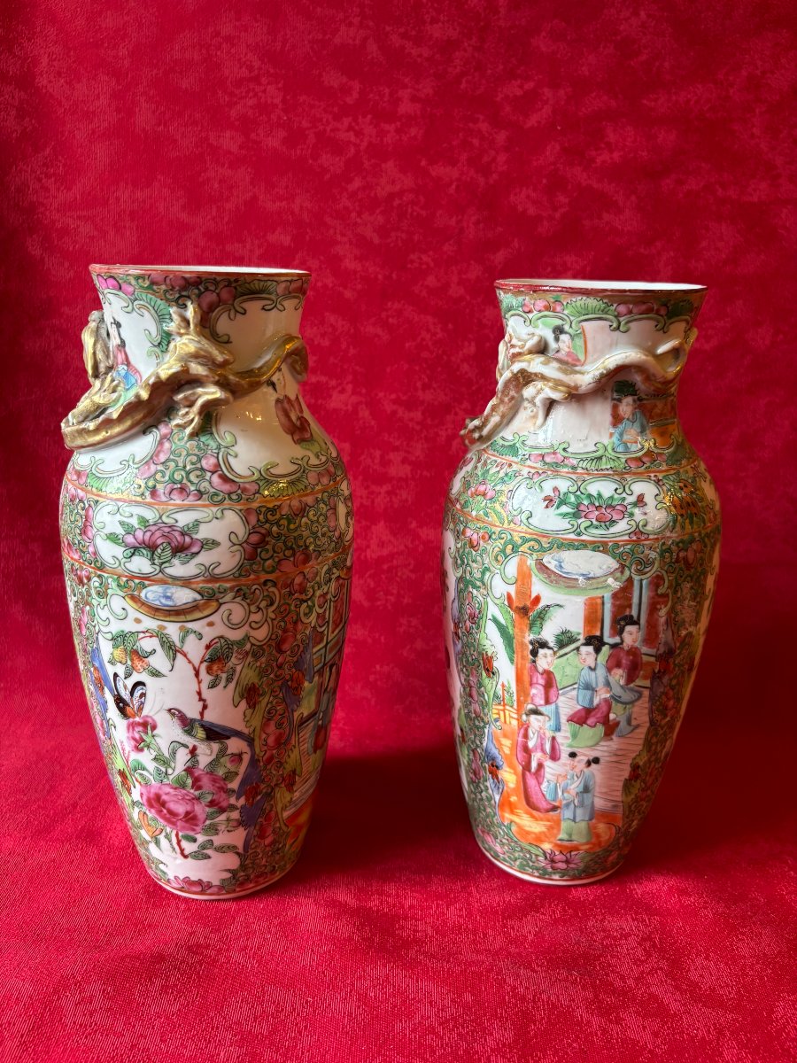 Paire de vases de Canton-photo-3